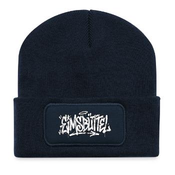 Eimsbüttel Hamburg Handschrift Graffiti - Recycelte Patch Beanie - French Navy - Vorne