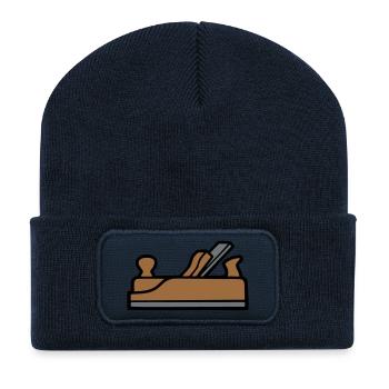 Hobel Tischler Icon - Recycelte Patch Beanie - French Navy - Vorne
