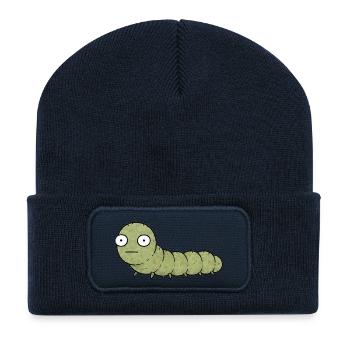TINY ACTIVISTS | Caterpillar - Recycled Patch Beanie - french navy - Front