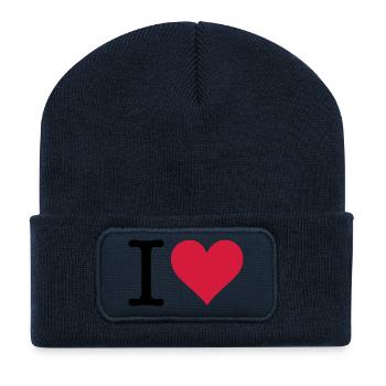 I love the original - Recycled Patch Beanie - french navy - Front