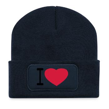iloveseul - Recycelte Patch Beanie - French Navy - Vorne