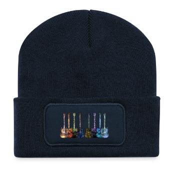 Gitarren - Recycelte Patch Beanie - French Navy - Vorne