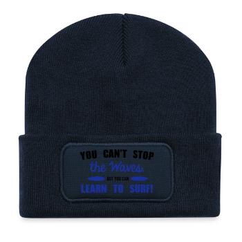 Learn to surf - Recycelte Patch Beanie - French Navy - Vorne