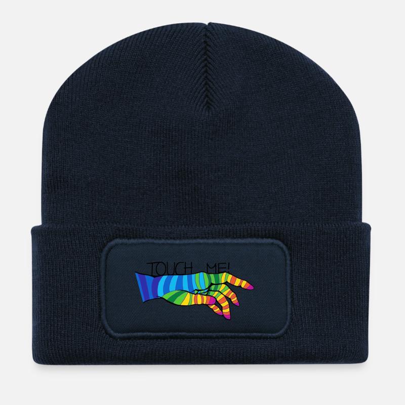 TOUCH ME! - Recycelte Patch Beanie - French Navy