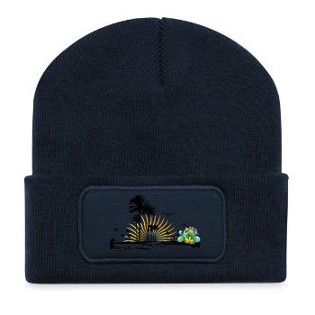 beach - Recycelte Patch Beanie - French Navy - Vorne