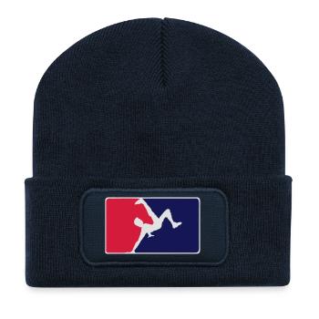 football - Beanie recyclé à patch - bleu marine - Devant