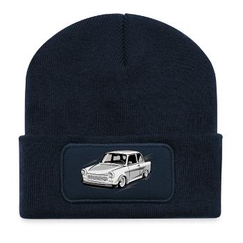 Two-stroke DDR  601 racing cardboard - Recycled Patch Beanie - french navy - Front