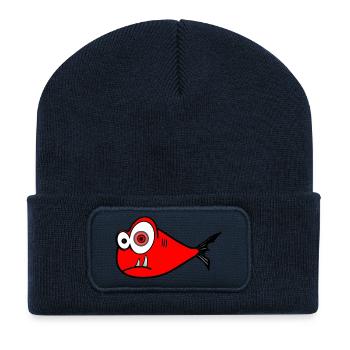 Fisch - Recycelte Patch Beanie - French Navy - Vorne