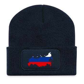 Russia - Recycled Patch Beanie - french navy - Front