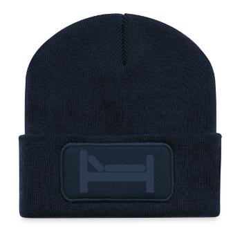 bett bed schlafen schlafzimmer sleeping room17 - Recycelte Patch Beanie - French Navy - Vorne