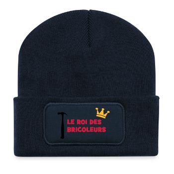 Le Roi des Bricoleurs - Beanie recyclé à patch - bleu marine - Devant