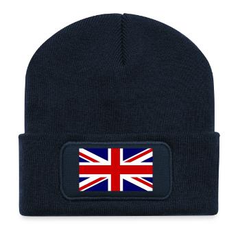 Great Britain flag, England flag, great britain - Recycled Patch Beanie - french navy - Front