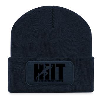 HIIT Intervall Training - Recycelte Patch Beanie - French Navy - Vorne