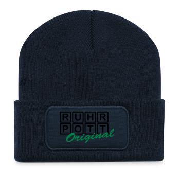 RUHRPOTT - Original - Recycled Patch Beanie - french navy - Front