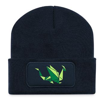 Origami: Drache - Recycled Patch Beanie - french navy - Front