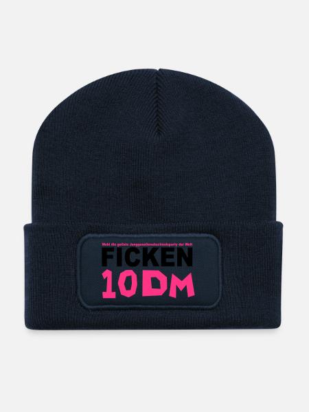 ficken10 DM junggesellenabschied - Recycelte Patch Beanie - French Navy