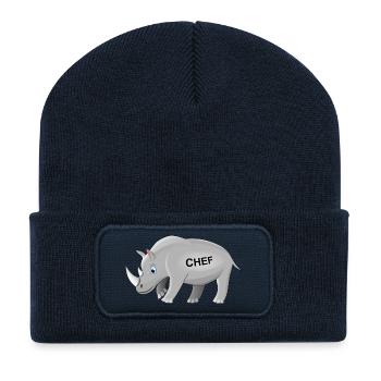 Rhino, boss, rhino, boss, CEO, funny gift - Recycled Patch Beanie - french navy - Front