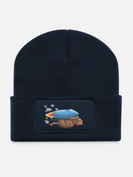 Raketen Hund - Recycelte Patch Beanie - French Navy