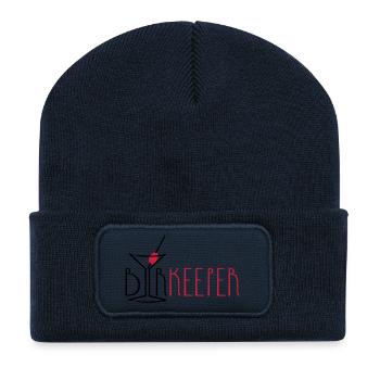 barkeeper (cocktail glass, 2c) - Recycelte Patch Beanie - French Navy - Vorne