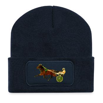 trotteur - Beanie recyclé à patch - bleu marine - Devant