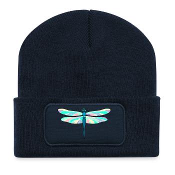 Libelle - Recycelte Patch Beanie - French Navy - Vorne