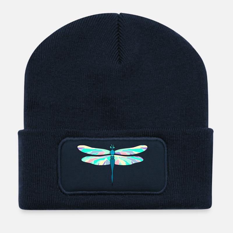dragon-fly - Beanie recyclé à patch - bleu marine