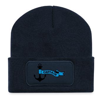 anker_captain_02 - Recycelte Patch Beanie - French Navy - Vorne