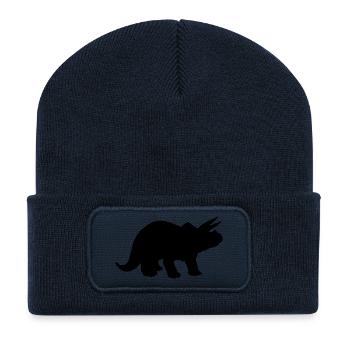 triceratops - Beanie recyclé à patch - bleu marine - Devant