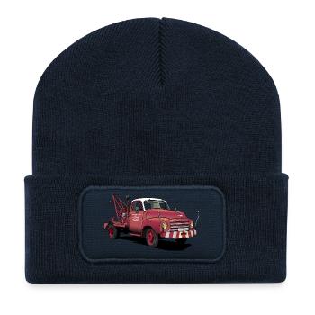 Abschleppwagen, Pannenhilfe - Recycelte Patch Beanie - French Navy - Vorne