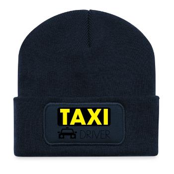 Conducteur de taxi - Beanie recyclé à patch - bleu marine - Devant