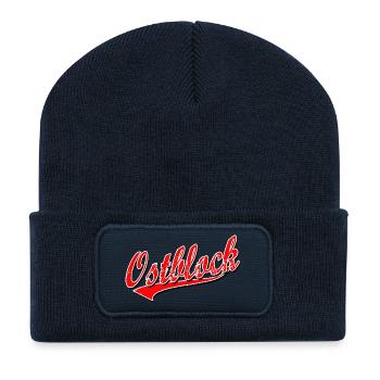 osten ostblock ossi ddr mauer retro vintage shirt - Recycelte Patch Beanie - French Navy - Vorne