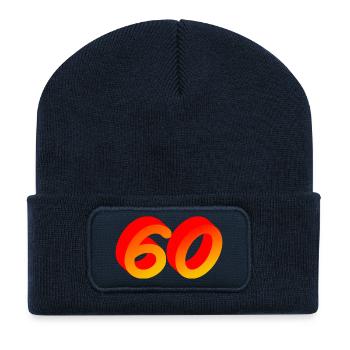 verschenken, 60 orange verlauf - Recycelte Patch Beanie - French Navy - Vorne