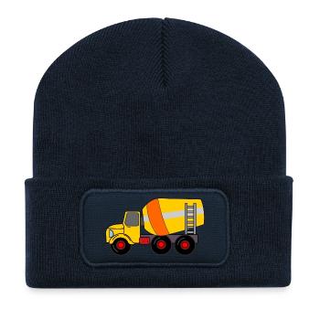Cement wagon color - Recycled Patch Beanie - french navy - Front