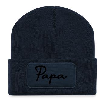 FATHER's DAY. HAPPY BIRTHDAY DAD. DAD. HAPPY BIRTHDAY - Recycled Patch Beanie - french navy - Front