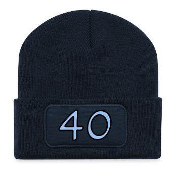 ANNIVERSARY. HAPPY BIRTHDAY. HAPPY BIRTHDAY. - Recycled Patch Beanie - french navy - Front