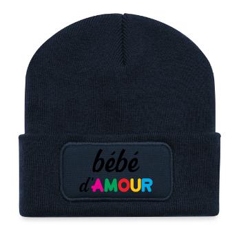 Love Baby - Recycled Patch Beanie - french navy - Front