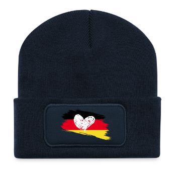I love Germany and Germany loves you - Recycled Patch Beanie - french navy - Front