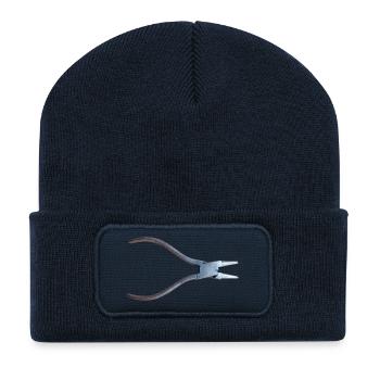 Old pliers illustration - Recycled Patch Beanie - french navy - Front
