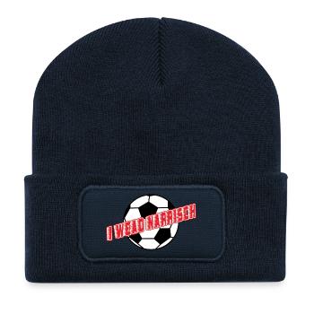 i wead narrisch-ich werde wahnsinnig,EM Österreich - Recycelte Patch Beanie - French Navy - Vorne
