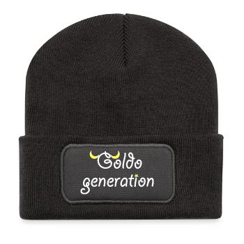 Goldo generation - Beanie recyclé à patch - charbon - Devant