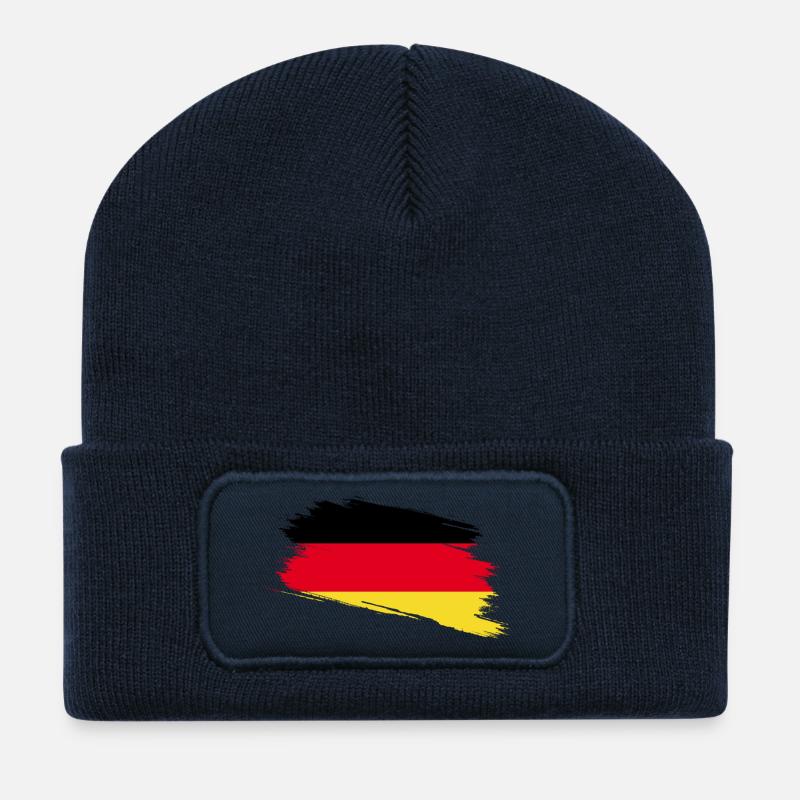 Deutschland - Recycelte Patch Beanie - French Navy