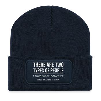 there are two types of people who extrapolate - Recycelte Patch Beanie - French Navy - Vorne