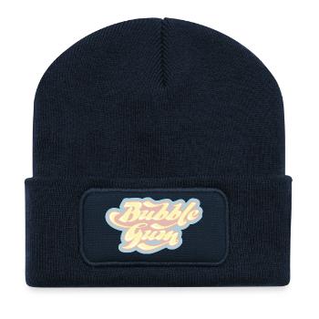 Bubblegum Retro Lettering - Recycled Patch Beanie - french navy - Front