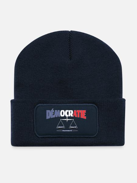 France: Liberté, Égalité, Fraternité - Recycled Patch Beanie - french navy