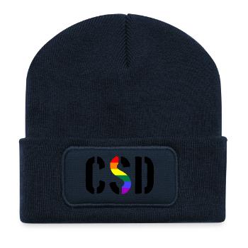 CSD - Christopher Street Day - Gay - Lesbian - Recycled Patch Beanie - french navy - Front