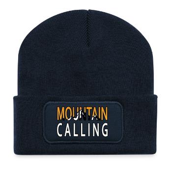 Das Abenteuer wartet auf Sie - Mountain Calling. - Recycelte Patch Beanie - French Navy - Vorne