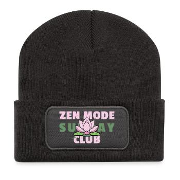 Zen Mode Sunday Club – Chemise de pleine conscience - Beanie recyclé à patch - charbon - Devant