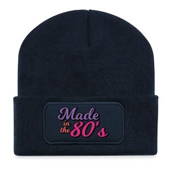 Fabriqué dans les années 80 - Beanie recyclé à patch - bleu marine - Devant