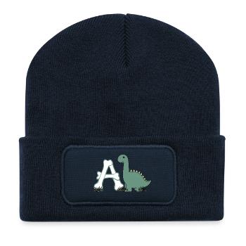 Buchstabe A - Recycelte Patch Beanie - French Navy - Vorne