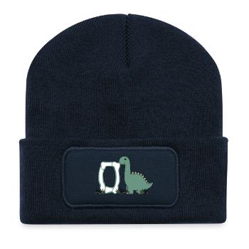 Buchstabe O - Recycelte Patch Beanie - French Navy - Vorne